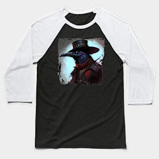 Raven Renaissance: A Cool Comic Portrait of a Raven Head in Renaissance Attire Baseball T-Shirt